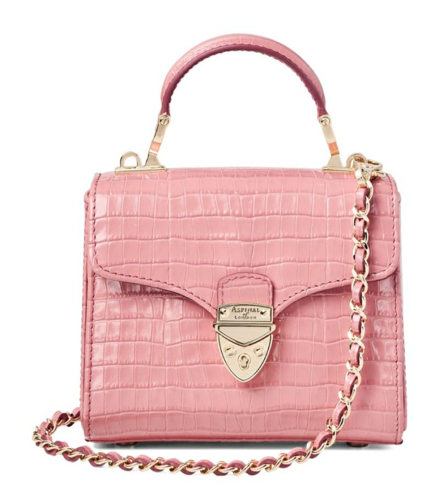 Women * | Reasonable Price Aspinal Of London Leather Mini Mayfair Top-Handle Bag