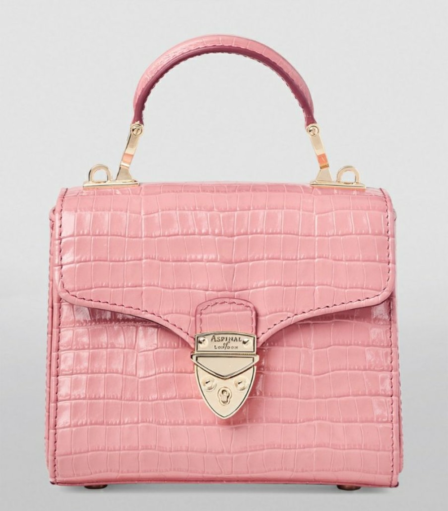 Women * | Reasonable Price Aspinal Of London Leather Mini Mayfair Top-Handle Bag