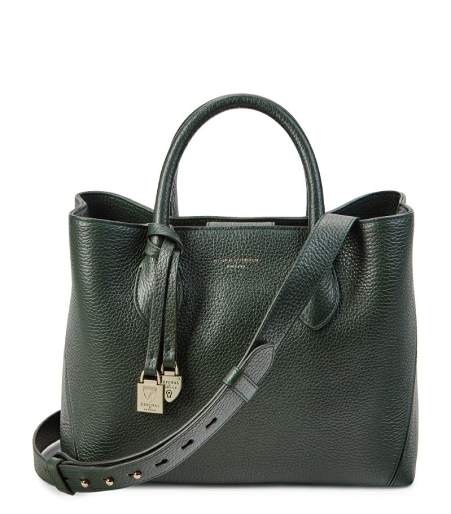 Women * | Best-Selling Aspinal Of London Midi Leather London Tote Bag