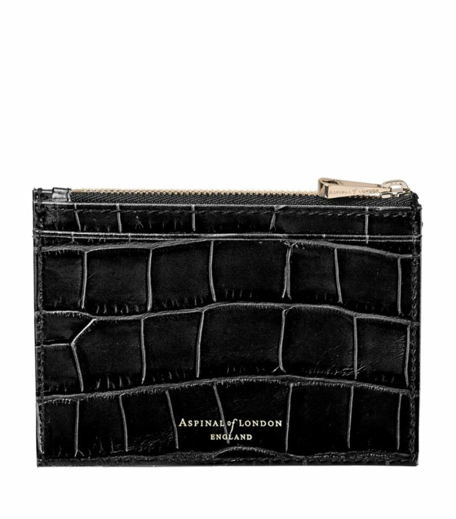 Men * | Hot Sell Aspinal Of London Double-Sided Zipped Card Holder