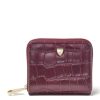 Women * | Reasonable Price Aspinal Of London Mini Croc-Embossed Leather Continental Purse