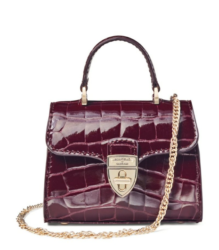 Women * | Reliable Quality Aspinal Of London Leather Mayfair Top-Handle Bag