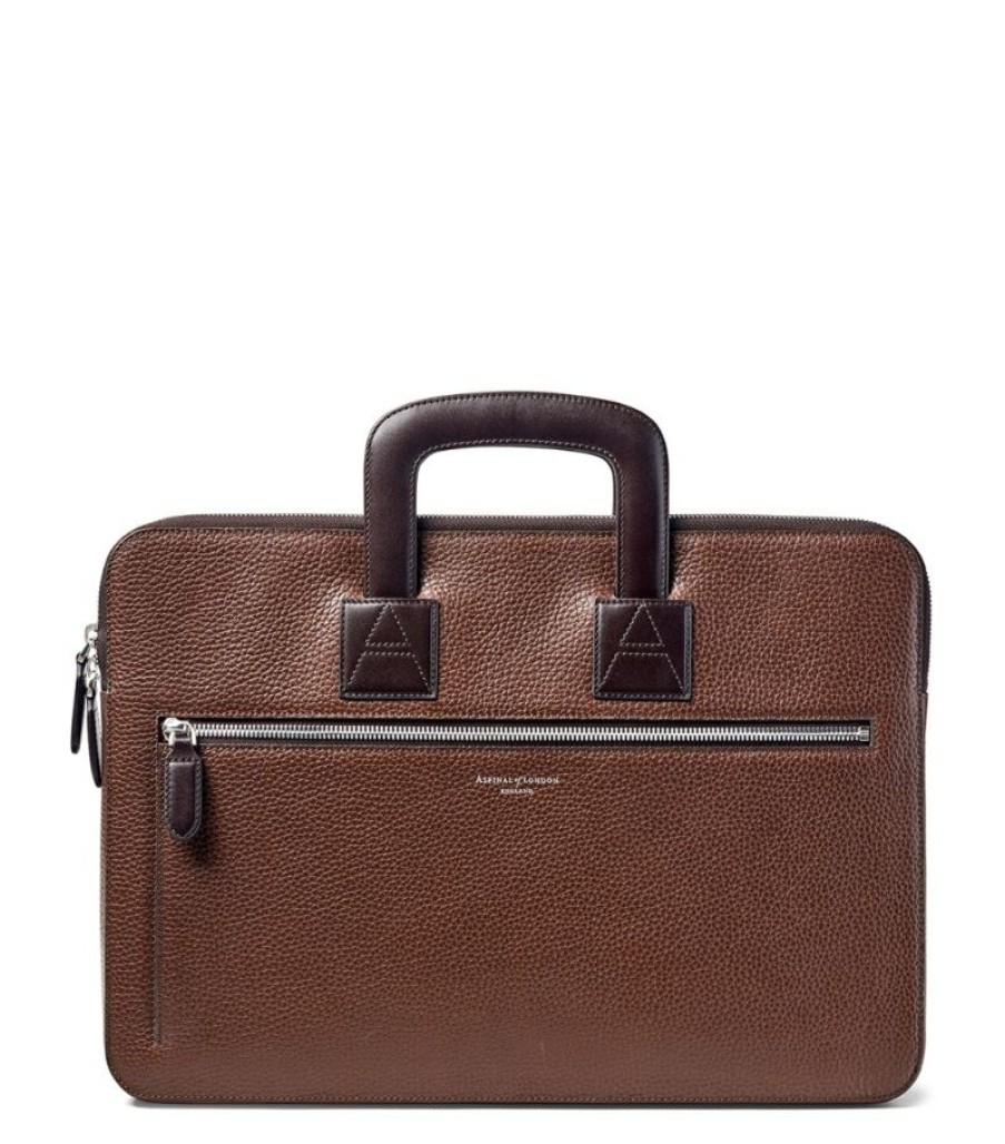 Men * | Crazy Deals Aspinal Of London Leather Connaught Document Briefcase