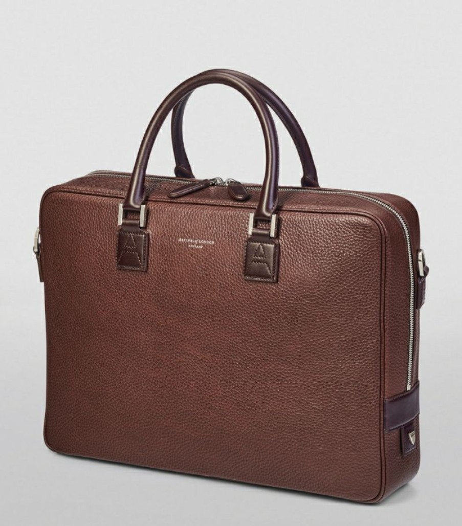 Men * | Featured Aspinal Of London Small Leather Mount Street Bag