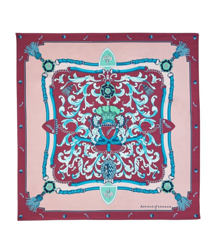 Women * | Popular Aspinal Of London Silk Signature Scarf