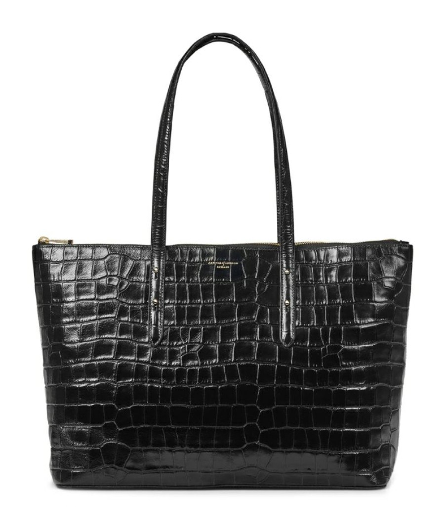 Women * | Popular Aspinal Of London Leather Regent Tote Bag